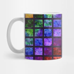 Rainbow Spectrum Black Quilt Mug